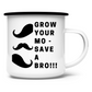 Emaille Tasse GROW YOUR MO