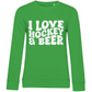 Ladies Sweatshirt I LOVE HOCKEY & BEER