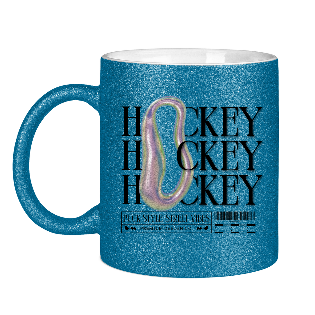 Glitzertasse HOCKEY MODERN
