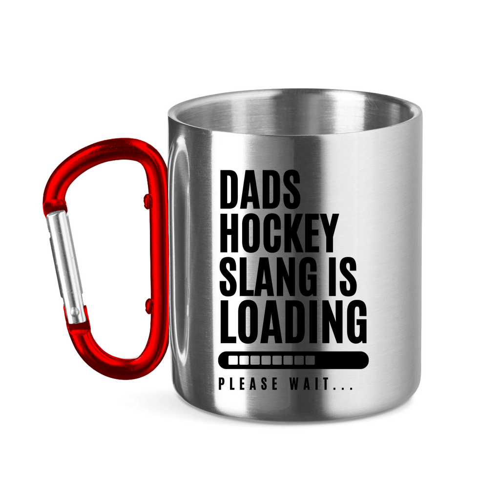 Edelstahltasse HOCKEYDADS SLOGAN