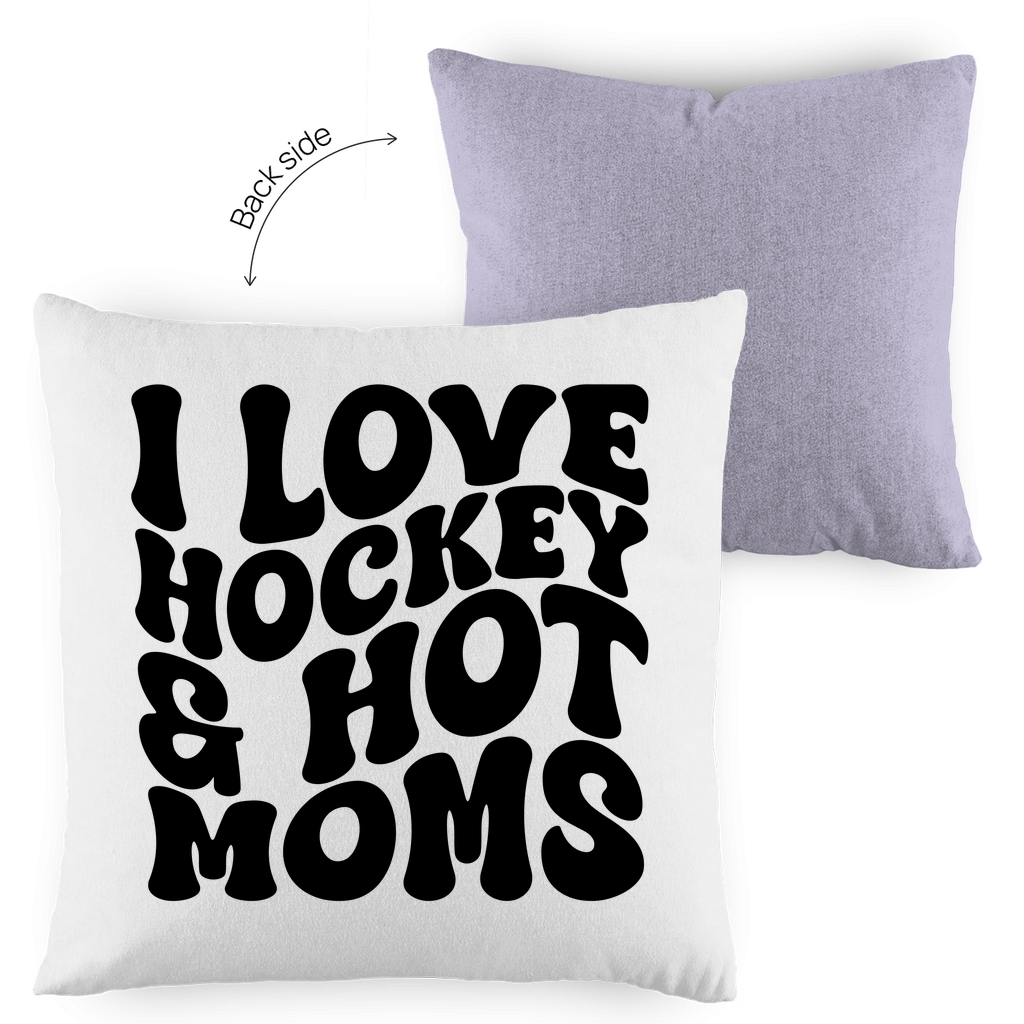 Kopfkissen zweifarbig I LOVE HOCKEY & HOT MOMS