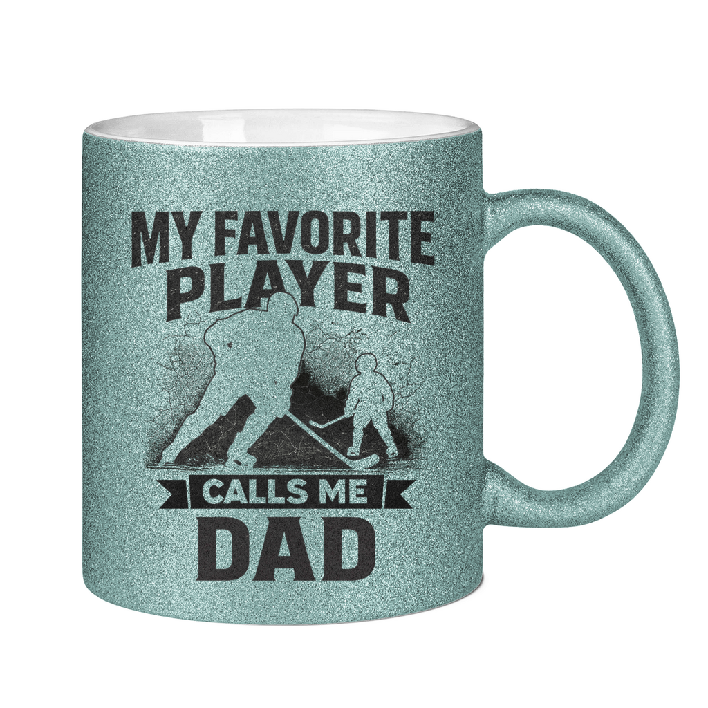 Glitzertasse HOCKEYDAD FAVORITE PLAYER