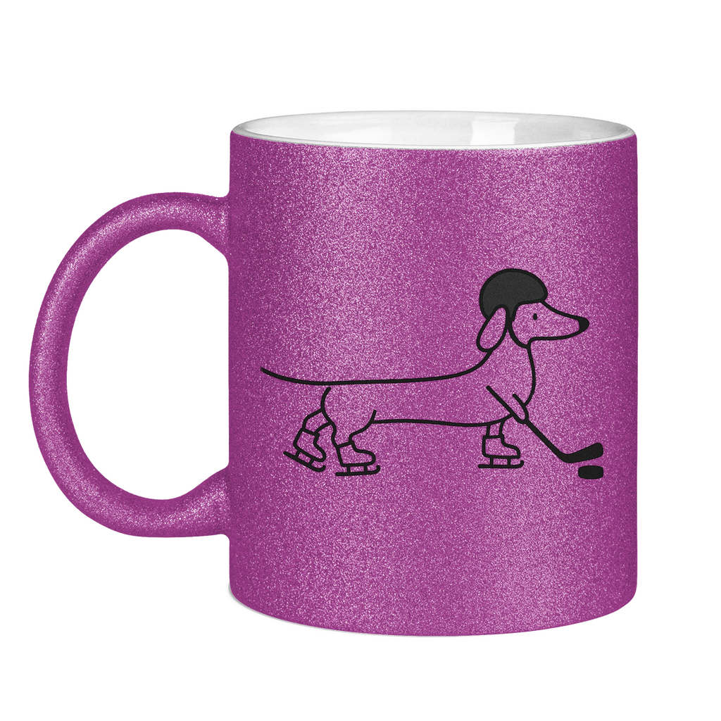 Glitzertasse HOCKEY DACKEL