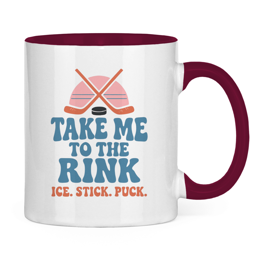 Tasse zweifarbig TAKE ME TO THE RINK