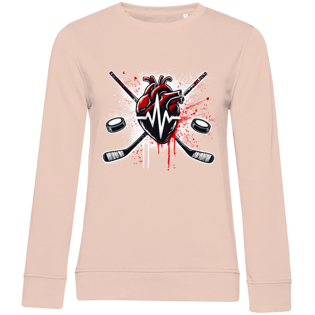 Ladies Sweatshirt HOCKEY HEARTBEAT