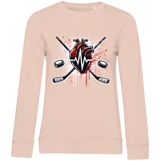 Ladies Sweatshirt HOCKEY HEARTBEAT