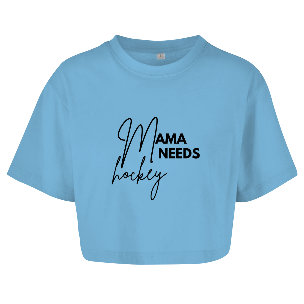 Ladies Crop Top MAMA NEEDS HOCKEY