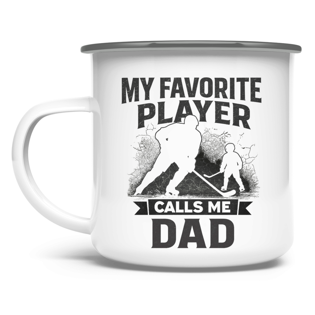 Emaille Tasse HOCKEYDAD FAVORITE PLAYER