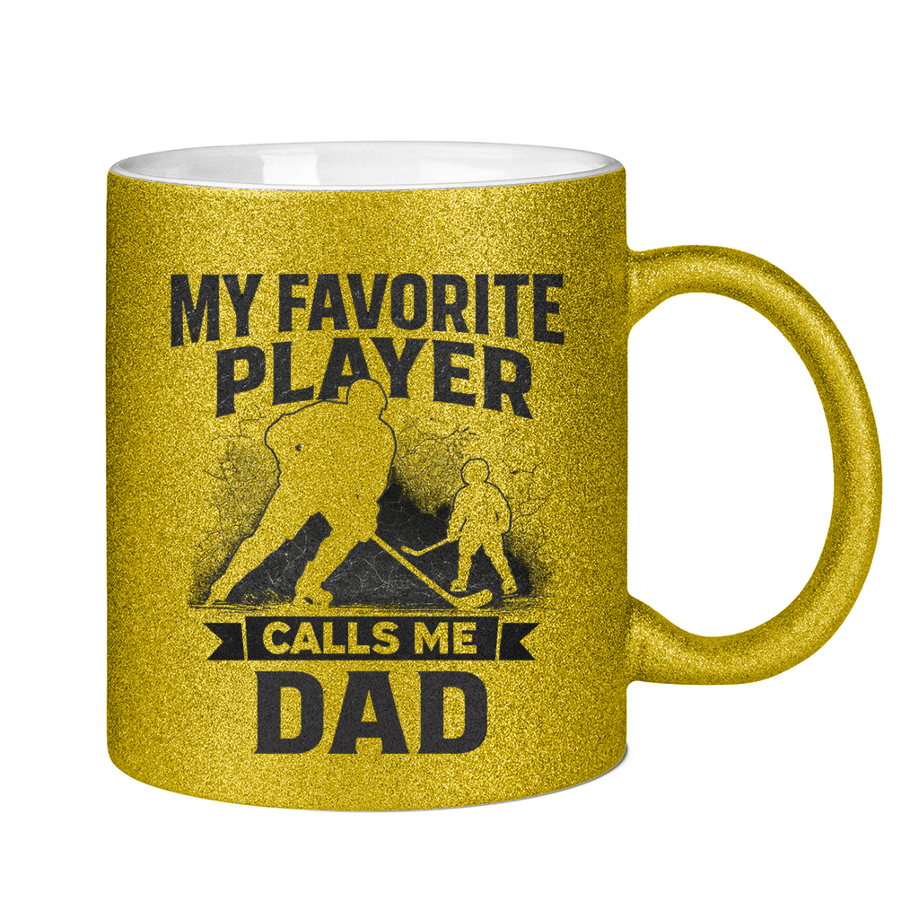 Glitzertasse HOCKEYDAD FAVORITE PLAYER