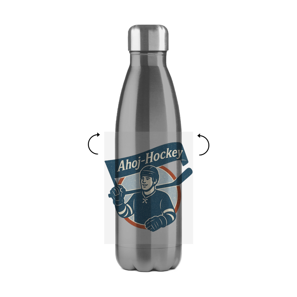 Edelstahl-Thermoflasche AHOJ-HOCKEY VINTAGE