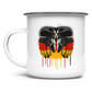 Emaille Tasse GERMAN GLOVES