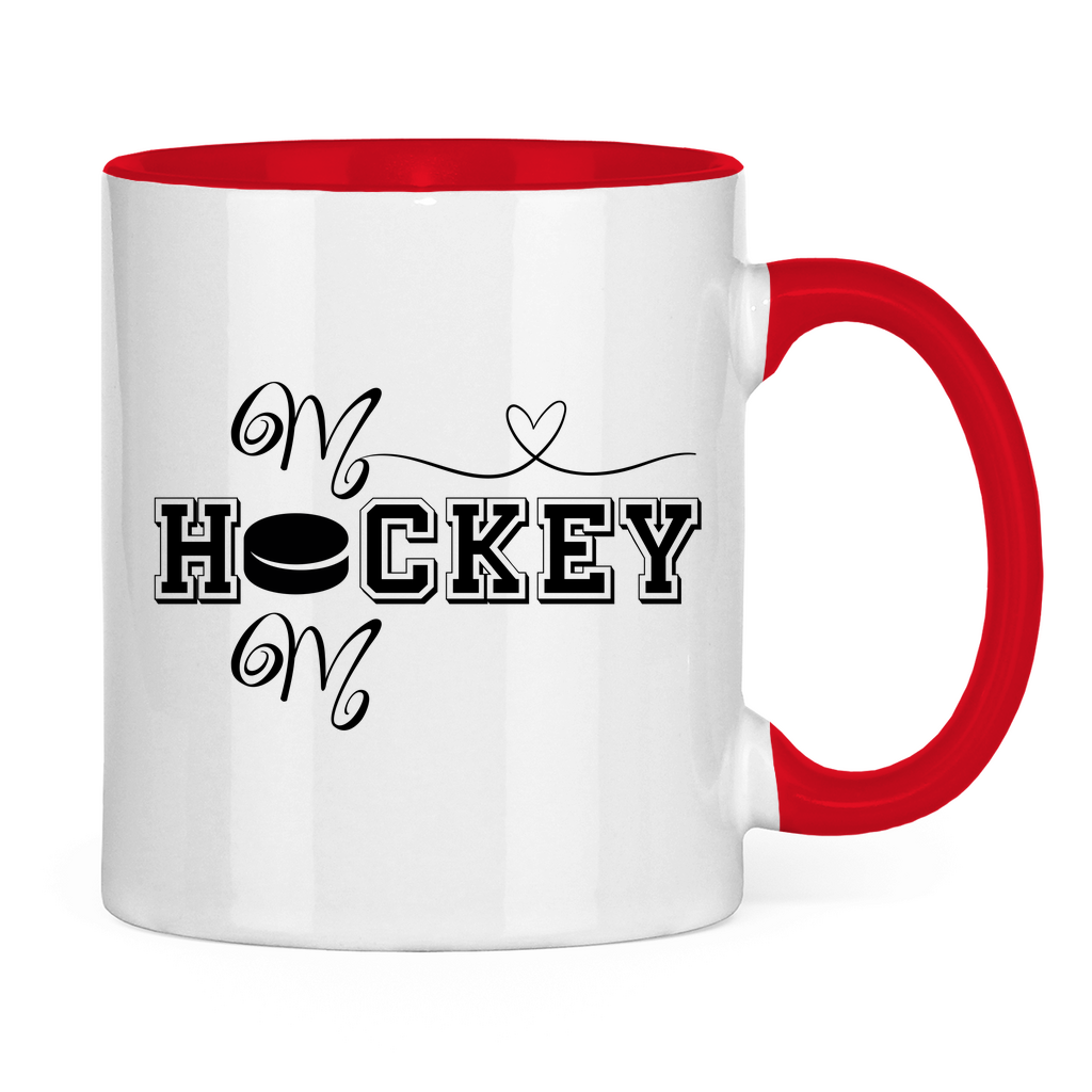 Tasse zweifarbig HOCKEY MOM HEART