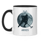 Tasse zweifarbig STERNZEICHEN ARIES / WIDDER