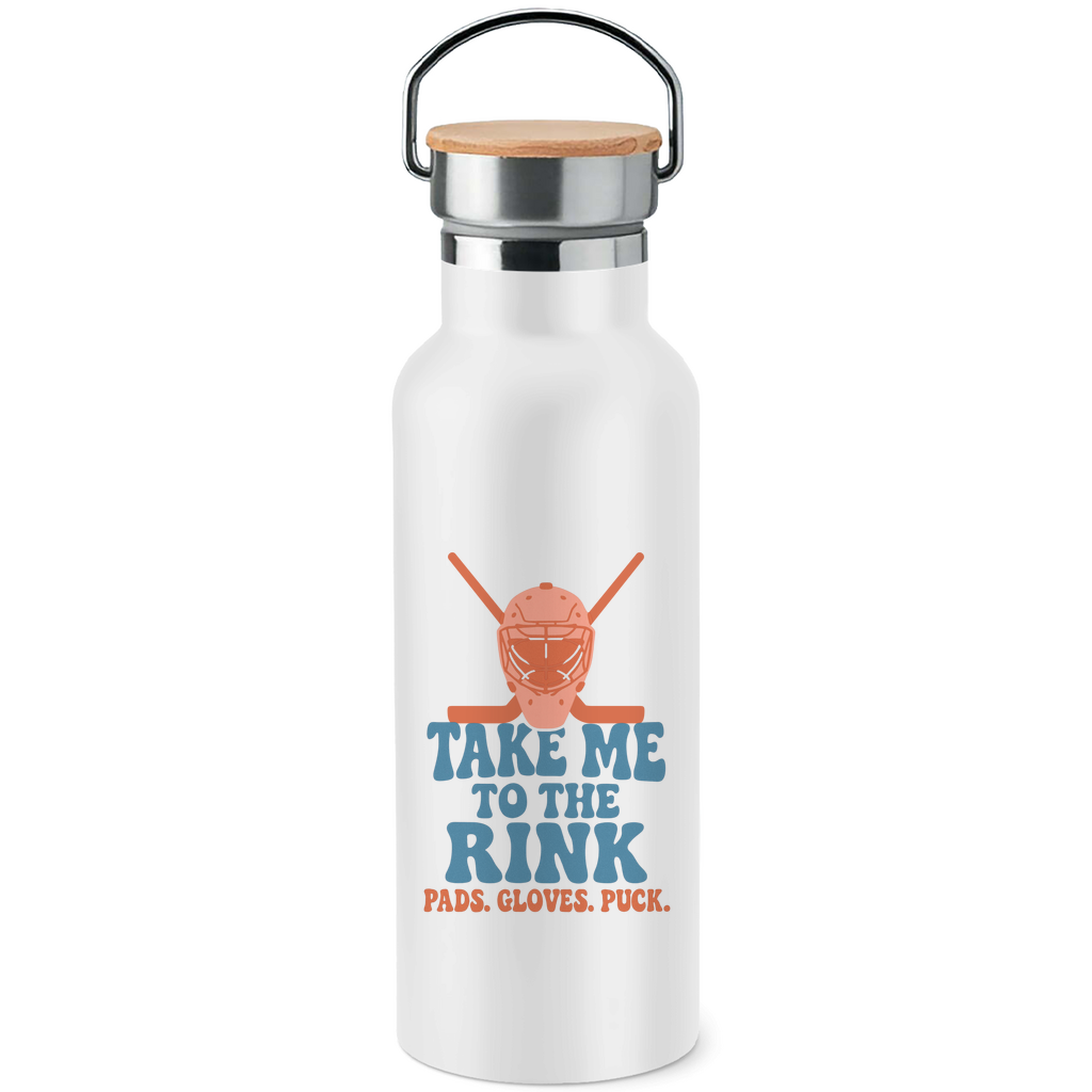 Edelstahl-Trinkflasche TAKE ME TO THE RINK GOALIE