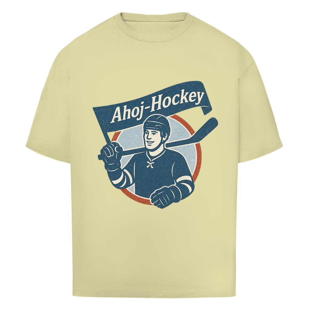 Oversize T-Shirt AHOJ-HOCKEY VINTAGE
