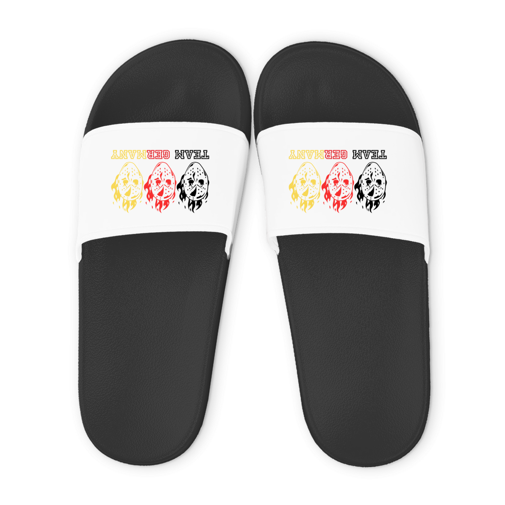 Badelatschen GOALIE MASKE SCHWARZ-ROT-GOLD