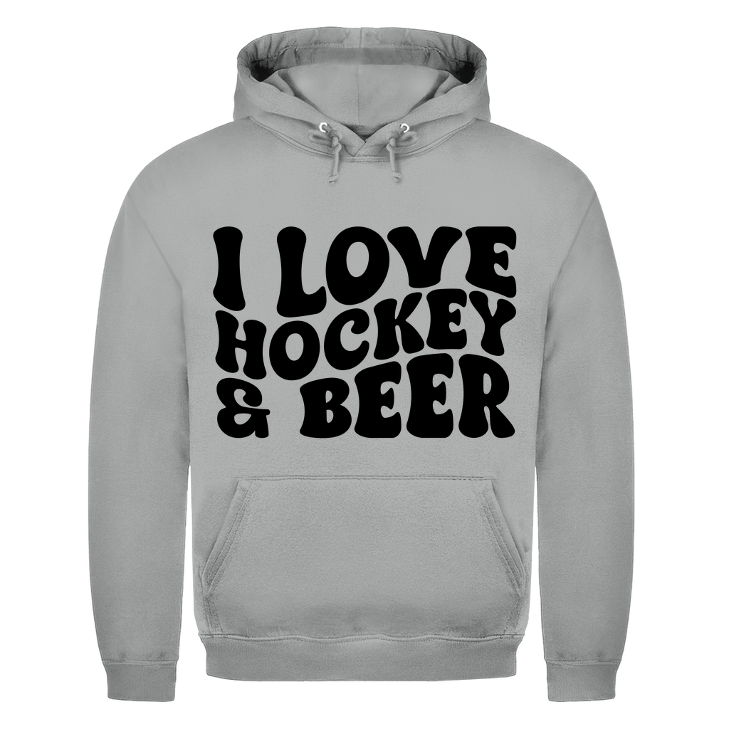 Unisex Hoodie I LOVE HOCKEY & BEER