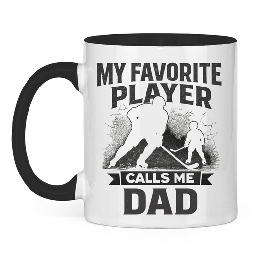 Tasse zweifarbig HOCKEYDAD FAVORITE PLAYER
