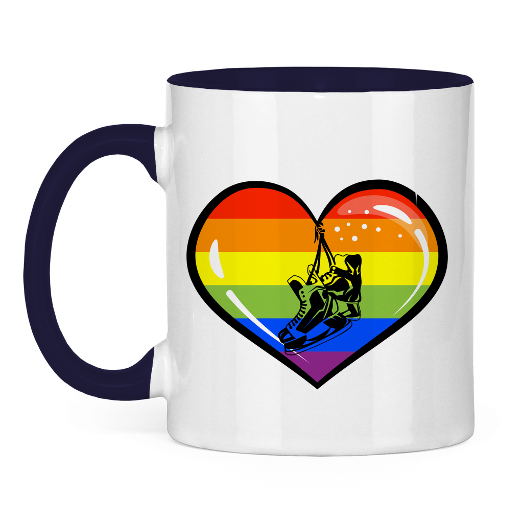 Tasse zweifarbig RAINBOW SKATE HEART