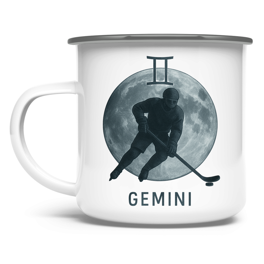 Emaille Tasse STERNZEICHEN GEMINI / ZWILLING