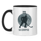 Tasse zweifarbig STERNZEICHEN SCORPIO / SKORPION
