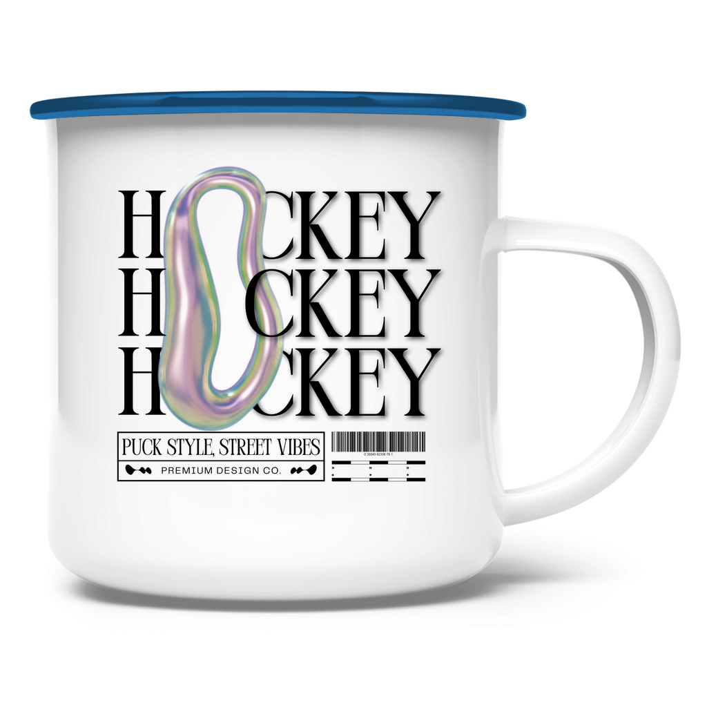 Emaille Tasse HOCKEY MODERN