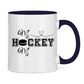 Tasse zweifarbig HOCKEY MOM HEART