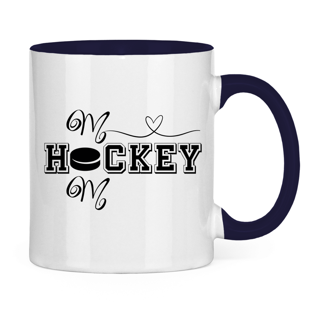 Tasse zweifarbig HOCKEY MOM HEART