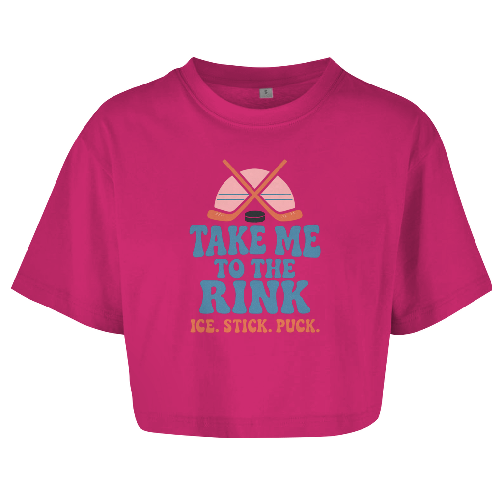 Ladies Crop Top TAKE ME TO THE RINK
