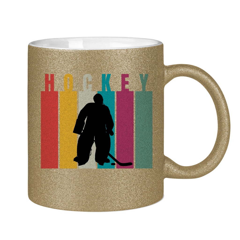 Glitzertasse COLOURFUL HOCKEY GOALIE