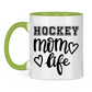 Tasse zweifarbig HOCKEY MOM LIFE