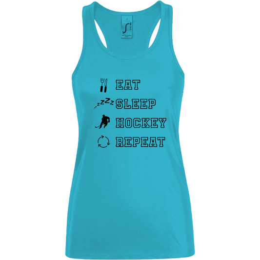 Ladies Tank Top EAT, SLEEP REPEAT