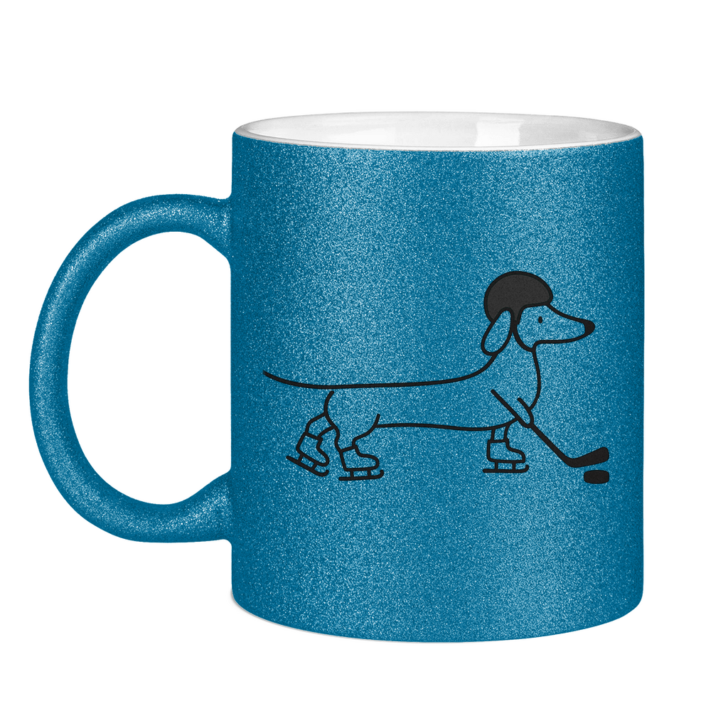 Glitzertasse HOCKEY DACKEL