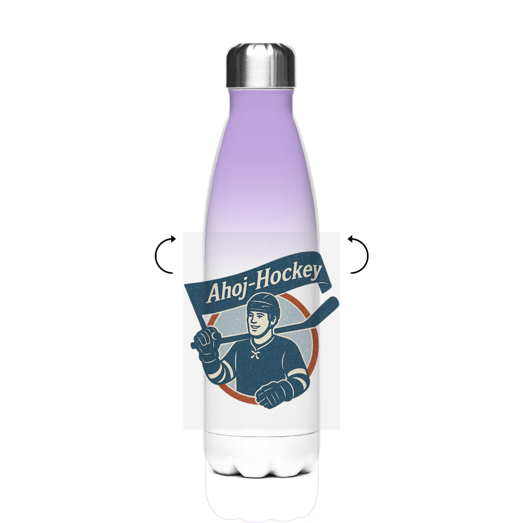 Edelstahl-Thermoflasche AHOJ-HOCKEY VINTAGE