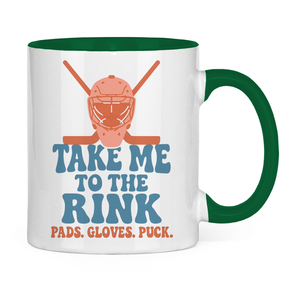 Tasse zweifarbig TAKE ME TO THE RINK GOALIE