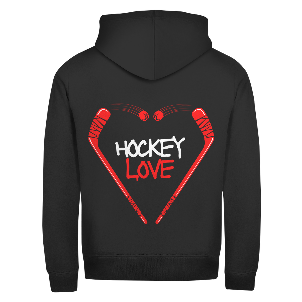 Unisex Zipper HOCKEYLOVE STICKHEART (front&back)