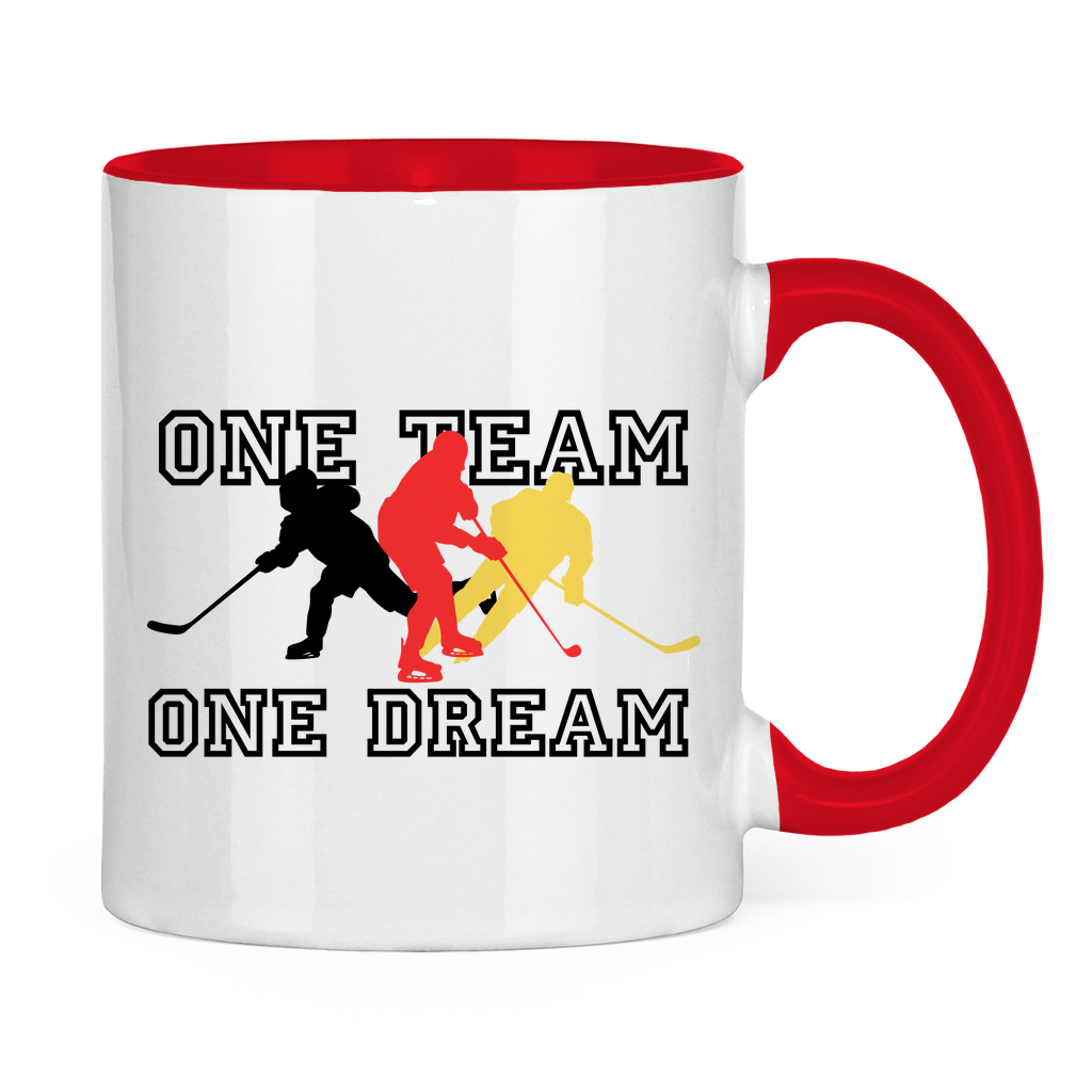 Tasse zweifarbig ONE TEAM-ONE DREAM GER