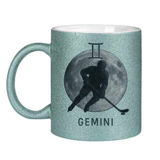 Glitzertasse STERNZEICHEN GEMINI / ZWILLING