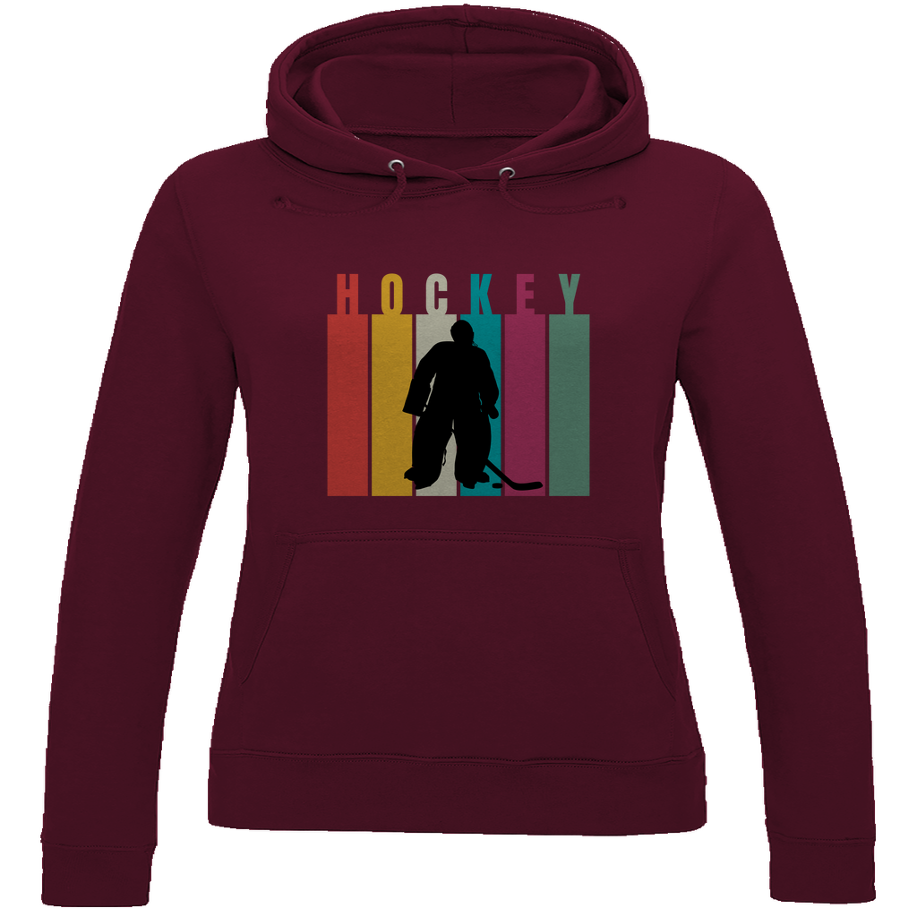 Ladies Hoodie COLOURFUL HOCKEY GOALIE