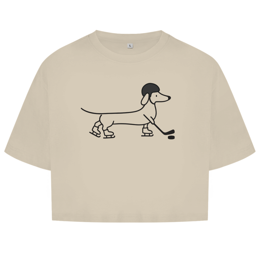 Ladies Crop Top HOCKEY DACKEL