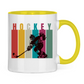 Tasse zweifarbig COLOURFUL HOCKEYPLAYER