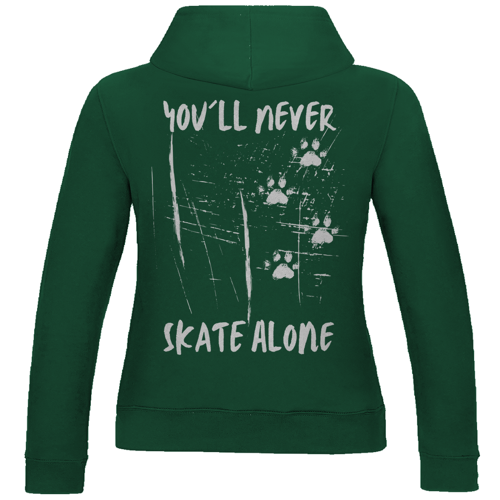 Ladies Hoodie NEVER SKATE ALONE (back)