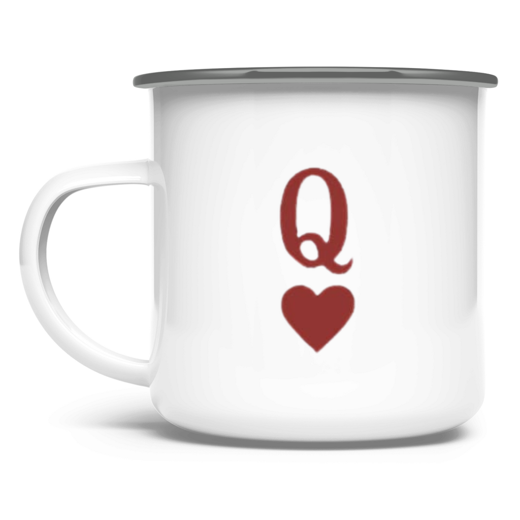 Emaille Tasse HOCKEY HERZKÖNIGIN