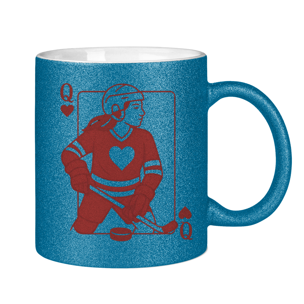 Glitzertasse HOCKEY HERZKÖNIGIN