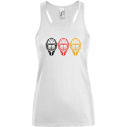 Ladies Tank Top TEAM GOALIE MASKE SCHWARZ-ROT-GOLD