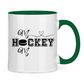 Tasse zweifarbig HOCKEY MOM HEART