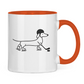 Tasse zweifarbig HOCKEY DACKEL