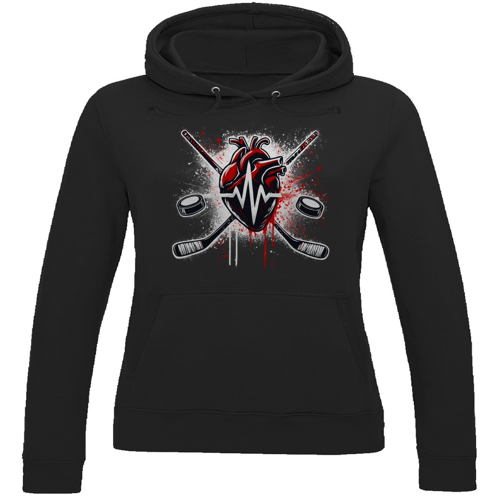 Ladies Hoodie HOCKEY HEARTBEAT