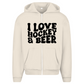 Oversize Zipper I LOVE HOCKEY & BEER