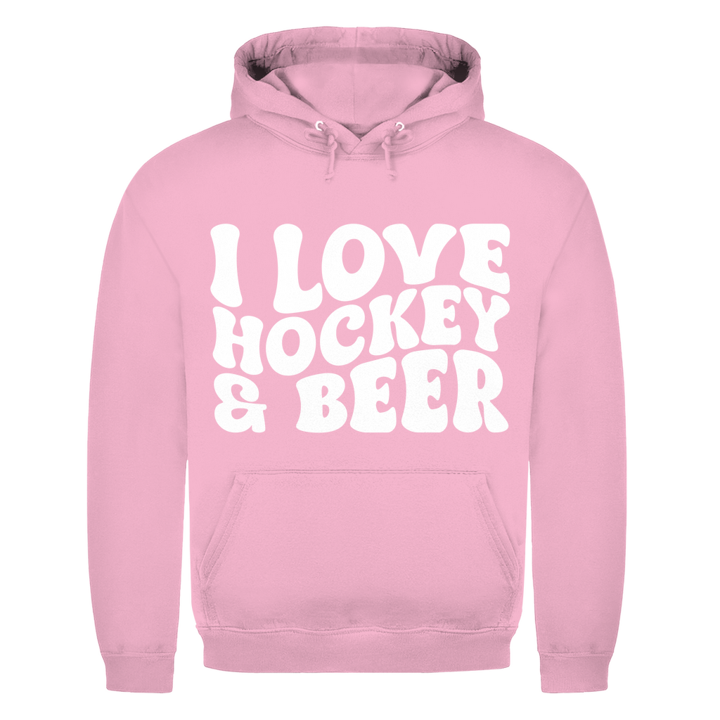 Unisex Hoodie I LOVE HOCKEY & BEER